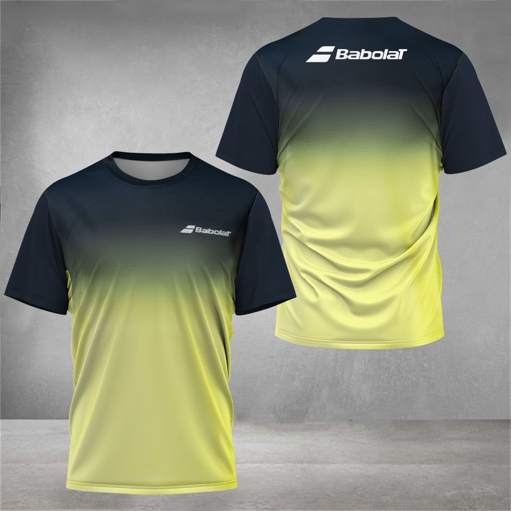 T-Shirt Babolat sfumata Nero - Giallo fluo